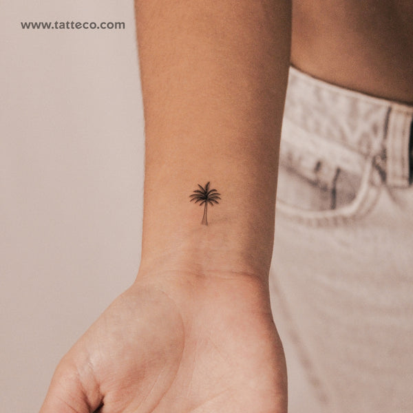 Tatuaje semipermanente de palmera - Juego de 2