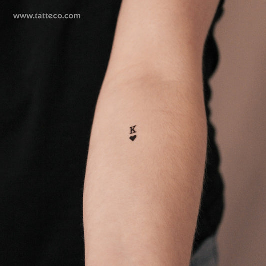 Tatuaje semipermanente del Rey de Corazones - Juego de 2