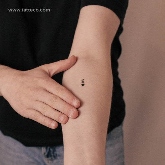 Tatuaje semipermanente del Rey de Corazones - Juego de 2