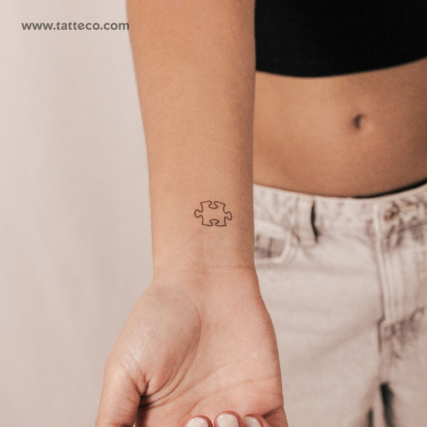 Puzzle Piece Semi-Permanent Tattoo - Set of 2