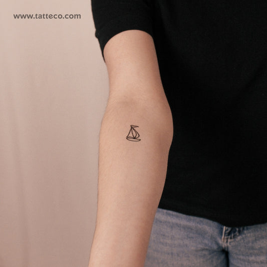 Sailboat Semi-Permanent Tattoo - Set of 2