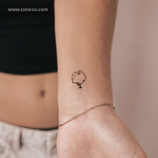 Tatuaje semipermanente de gallina - Juego de 2