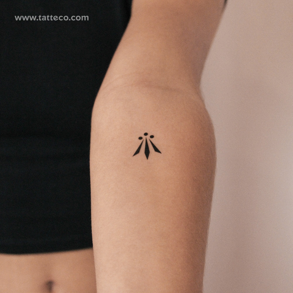 Celtic Awen Symbol Semi-Permanent Tattoo - Set of 2