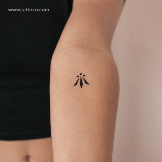 Tatuaje semipermanente del símbolo celta Awen (juego de 2)