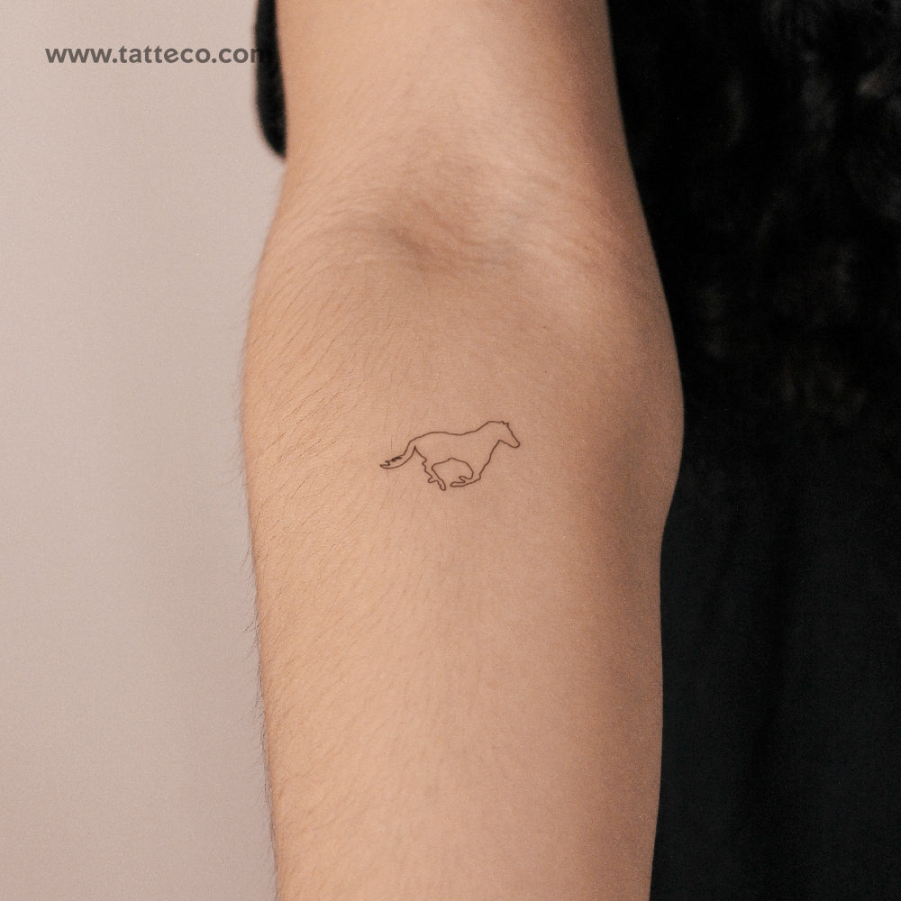 Horse Outline Semi-Permanent Tattoo - Set of 2