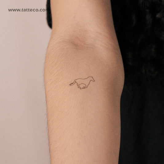 Horse Outline Semi-Permanent Tattoo - Set of 2