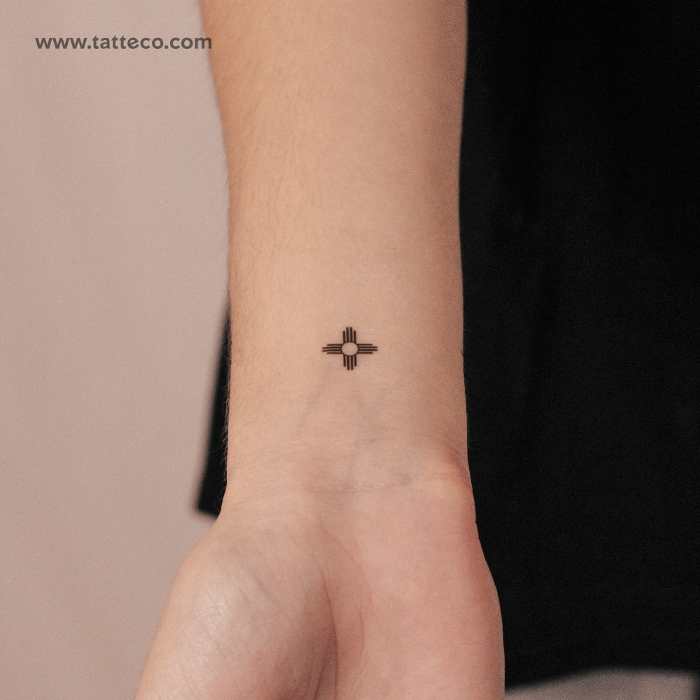 Tiny Zia Sun Semi-Permanent Tattoo - Set of 2