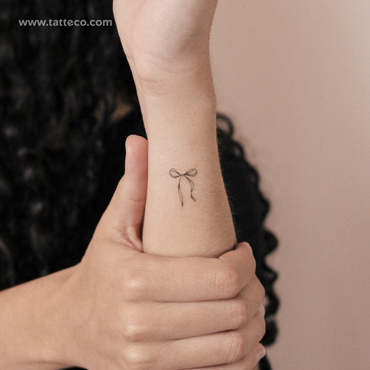Tatuaje semipermanente de lazo pequeño (juego de 2)
