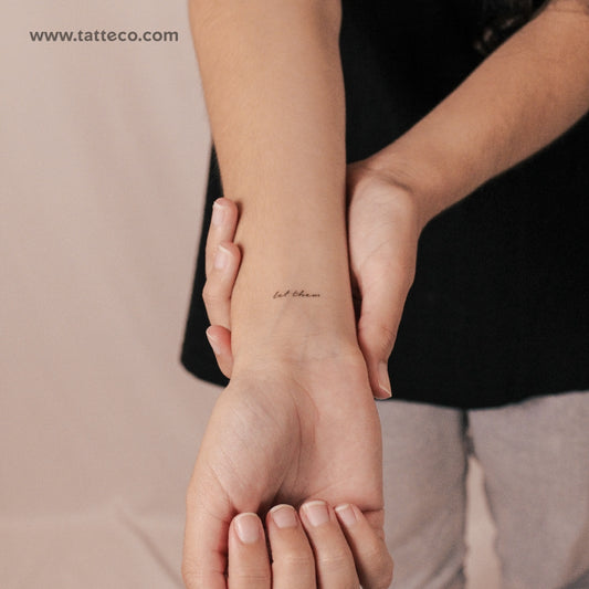 Tatuaje semipermanente pequeño "Let Them" - Juego de 2
