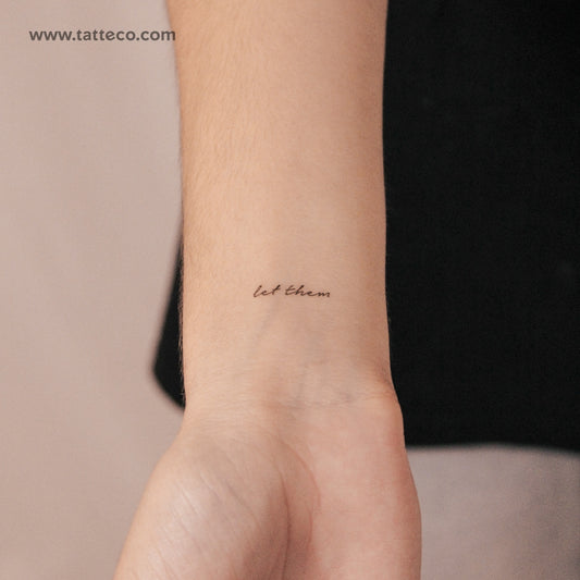 Tatuaje semipermanente pequeño "Let Them" - Juego de 2
