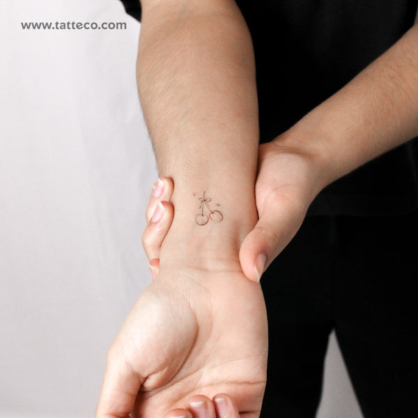 Cherries By Stefano Mazza Temporary Tattoo - Set of 3