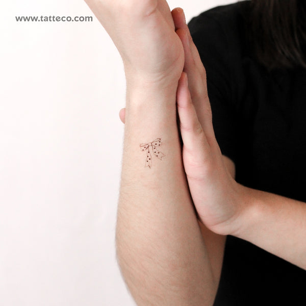 Ribbon Bow By Stefano Mazza Temporary Tattoo - Set of 3