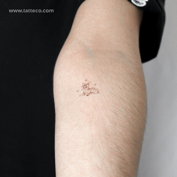 Little Fawn By Stefano Mazza Temporary Tattoo - Set of 3