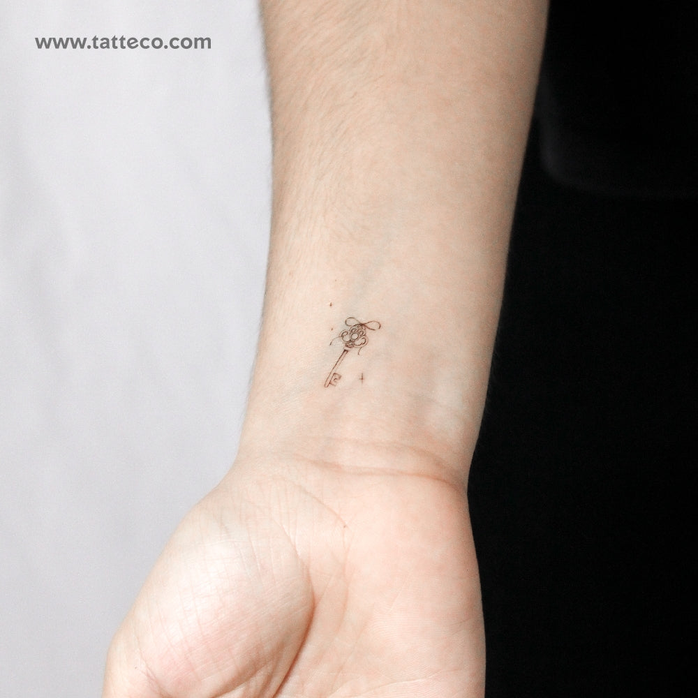 Little Vintage Key By Stefano Mazza Temporary Tattoo - Set of 3