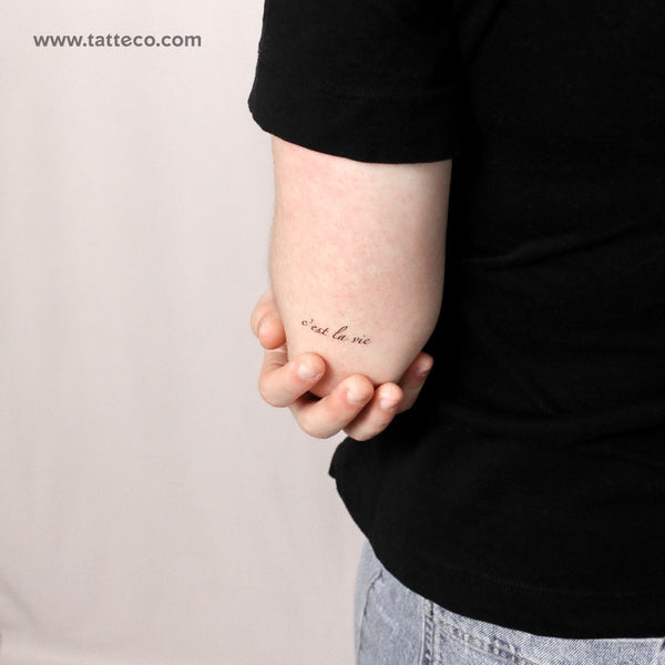 C'est La Vie By Stefano Mazza Temporary Tattoo - Set of 3