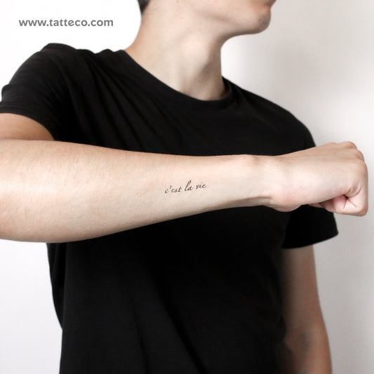 C'est La Vie By Stefano Mazza Temporary Tattoo - Set of 3