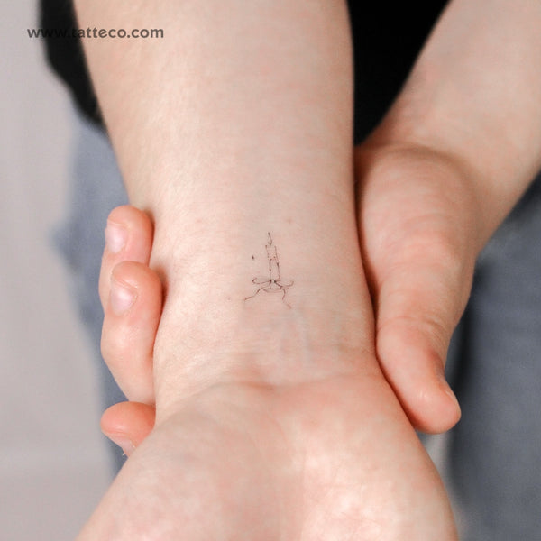 Candle By Stefano Mazza Temporary Tattoo - Set of 3