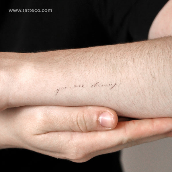 You Are Shining By Stefano Mazza Temporary Tattoo - Set of 3