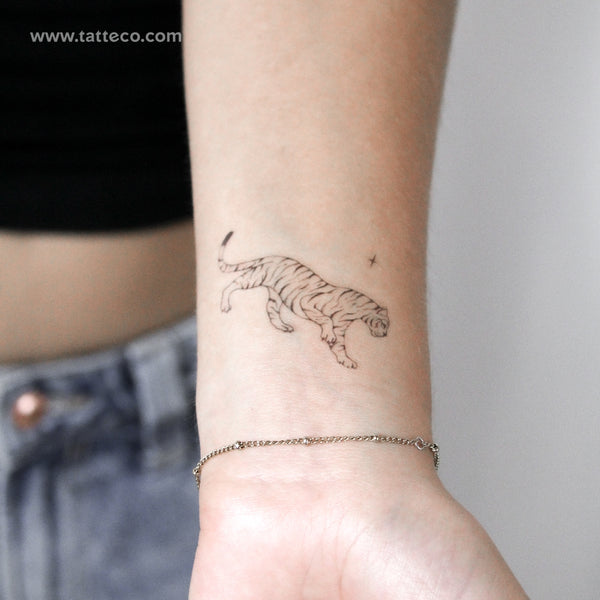 Tiger By Stefano Mazza Temporary Tattoo - Set of 3