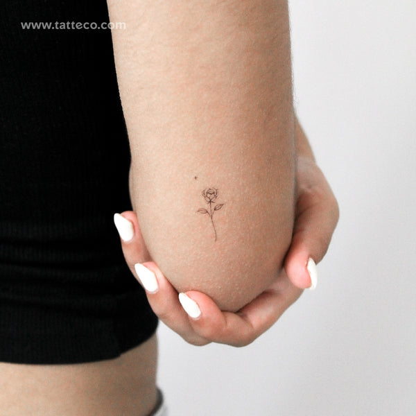 Little Rose By Stefano Mazza Temporary Tattoo - Set of 3