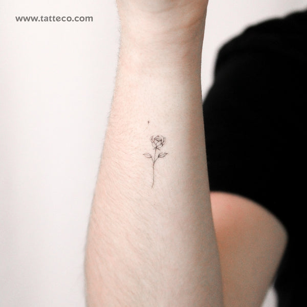 Little Rose By Stefano Mazza Temporary Tattoo - Set of 3