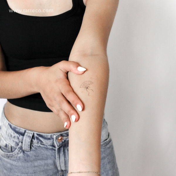 Hand Fan By Stefano Mazza Temporary Tattoo - Set of 3