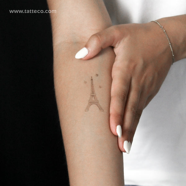 Eiffel Tower By Stefano Mazza Temporary Tattoo - Set of 3