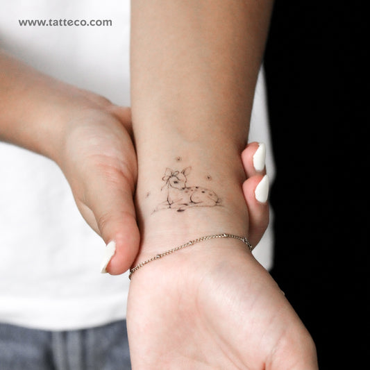 Fawn By Stefano Mazza Temporary Tattoo - Set of 3