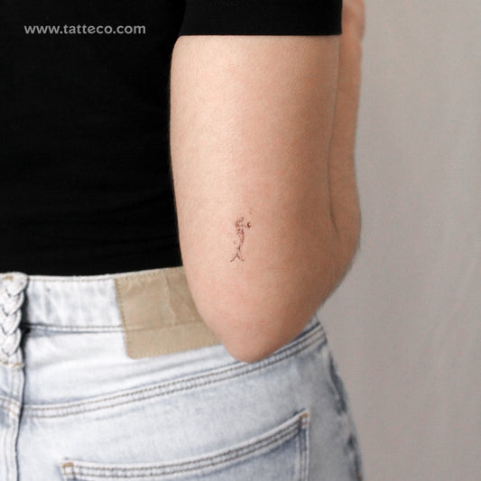Moon Holding Mermaid By Stefano Mazza Temporary Tattoo - Set of 3