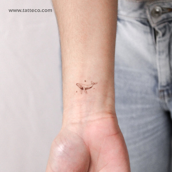 Little Whale By Stefano Mazza Temporary Tattoo - Set of 3