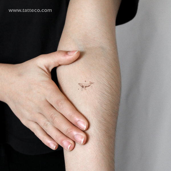 Little Whale By Stefano Mazza Temporary Tattoo - Set of 3