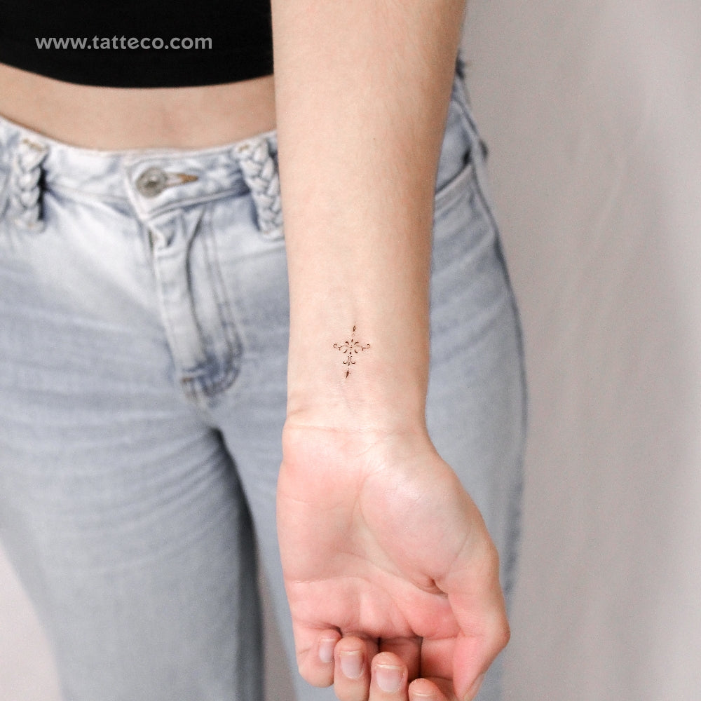 Arrow Ornament By Stefano Mazza Temporary Tattoo - Set of 3