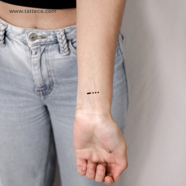 Tatuaje temporal de código Morse B (juego de 3)
