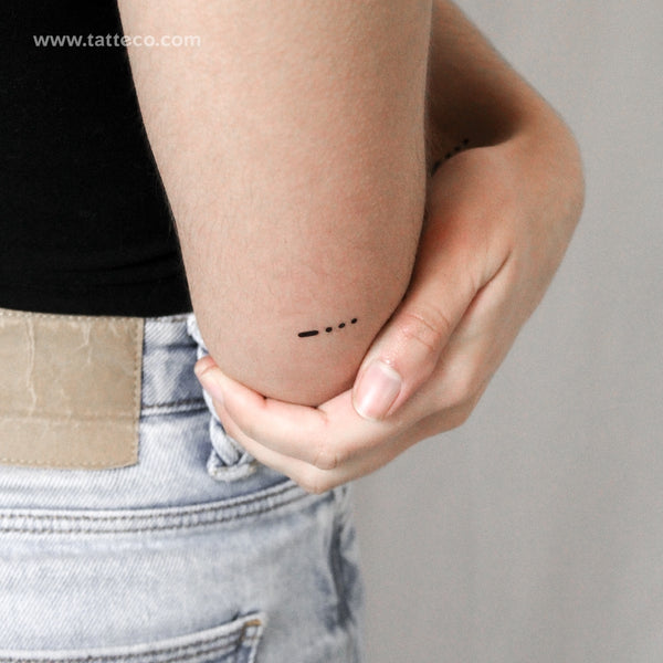 Tatuaje temporal de código Morse B (juego de 3)