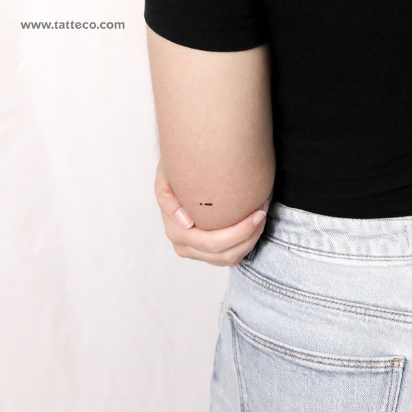 Morse Code A Temporary Tattoo - Set of 3