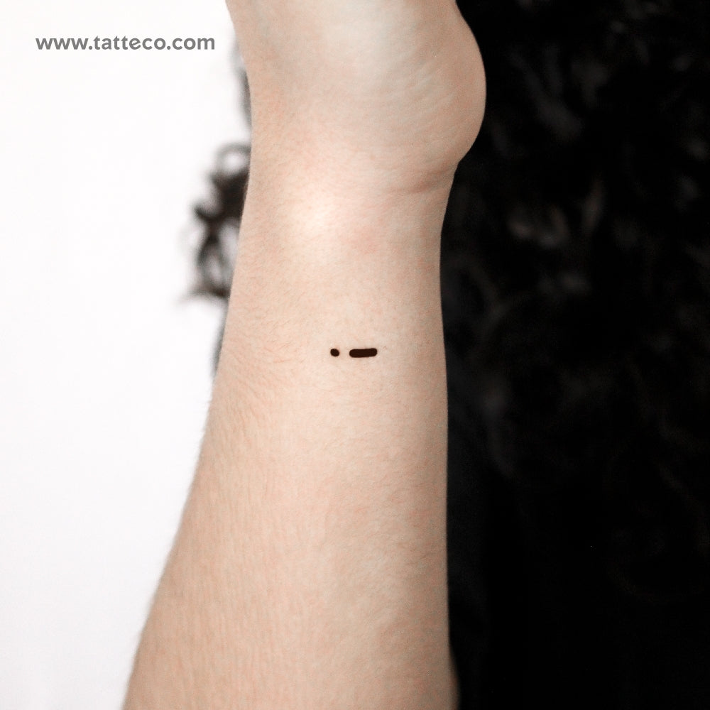 Morse Code A Temporary Tattoo - Set of 3
