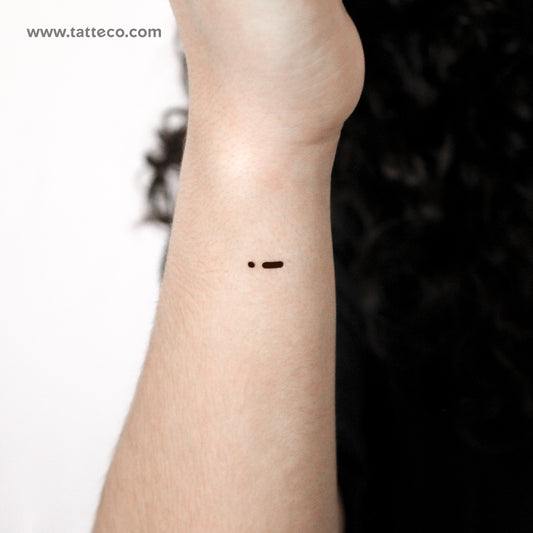 Morse Code A Temporary Tattoo - Set of 3