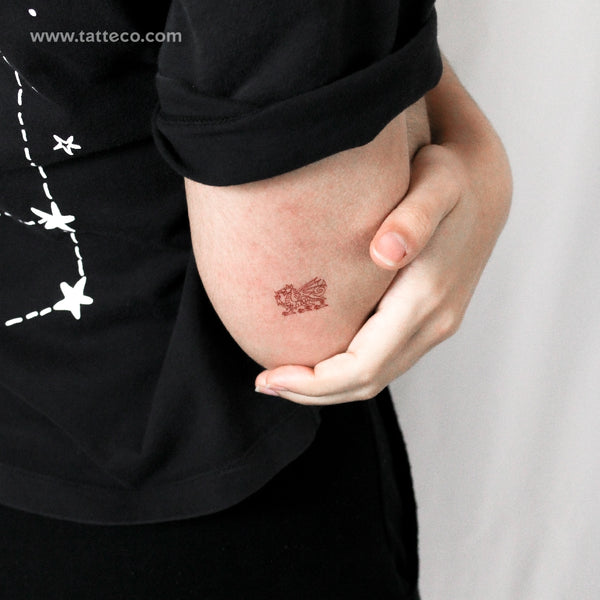 Tatuaje temporal de dragón galés rojo (juego de 3)
