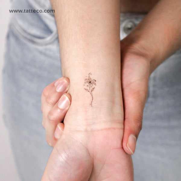 Lily Stargazer By Stefano Mazza Temporary Tattoo - Set of 3