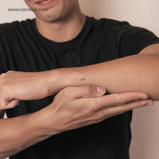 Small Flying Paper Plane Semi-Permanent Tattoo - Set of 2
