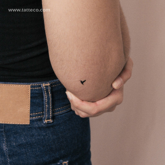 Tatuaje semipermanente pequeño de colibrí Tatteco (juego de 2)