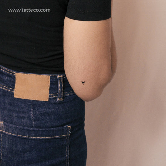 Tatuaje semipermanente pequeño de colibrí Tatteco (juego de 2)