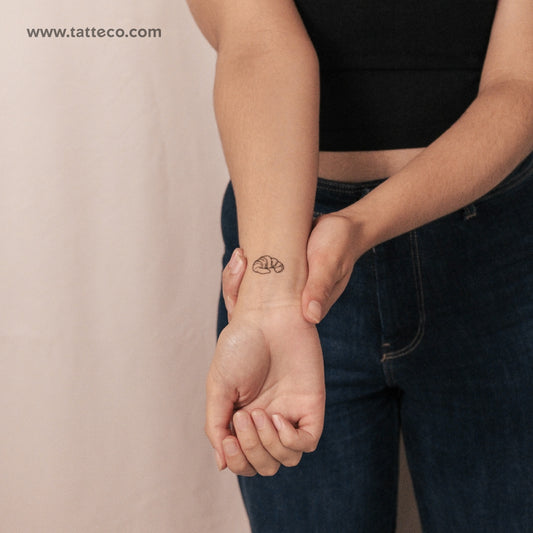 Tatuaje semipermanente de croissant - Juego de 2