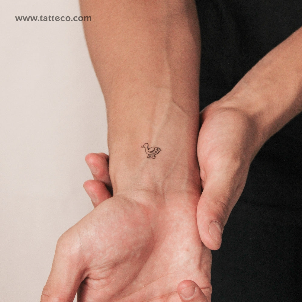 Tatuaje semipermanente de pato - Juego de 2