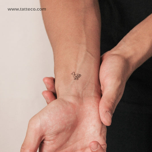 Tatuaje semipermanente de pato - Juego de 2