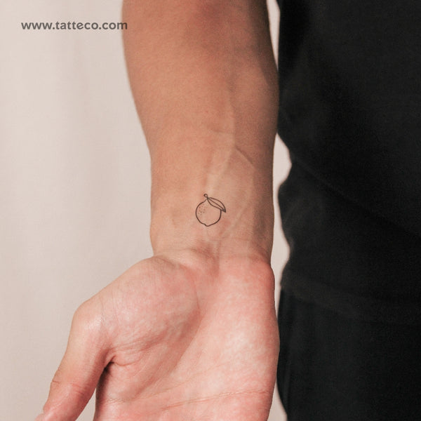 Single Line Lemon Semi-Permanent Tattoo - Set of 2