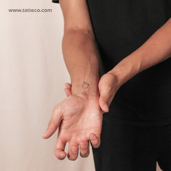Single Line Lemon Semi-Permanent Tattoo - Set of 2