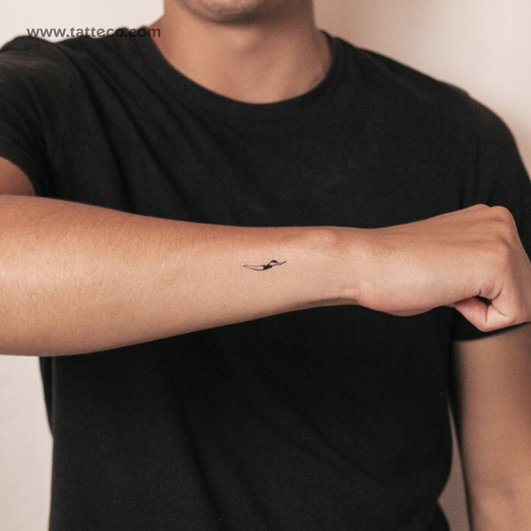 Swimmer Semi-Permanent Tattoo - Set of 2