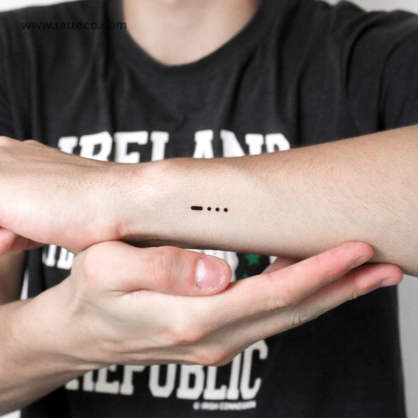 Tatuaje temporal de código Morse B (juego de 3)