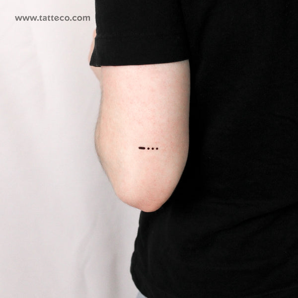 Tatuaje temporal de código Morse B (juego de 3)